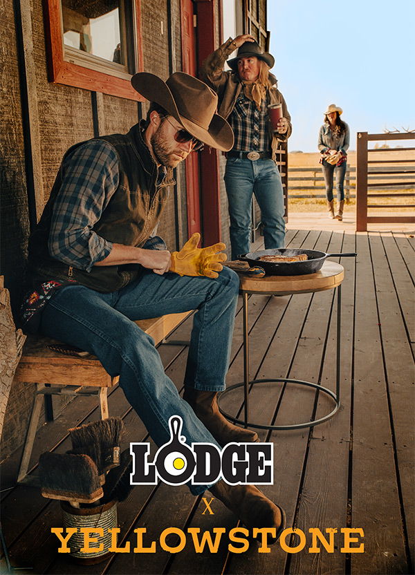 Rustic scene of a man in a cowboy hat grilling on a wooden deck, with two women in the background, captured by Nathalie DuPré Photography. Authentic outdoor moments in Chattanooga, TN by teensee photographer Nathalie DuPre.
